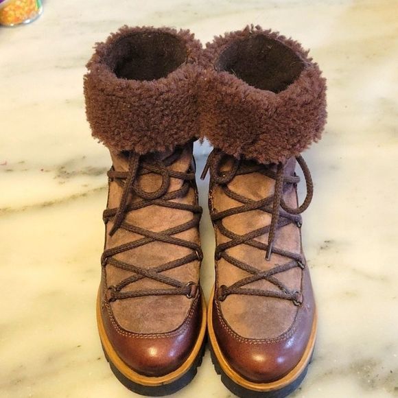 Manas genuine leather & suede size 36 winter boots - Picture 2 of 6